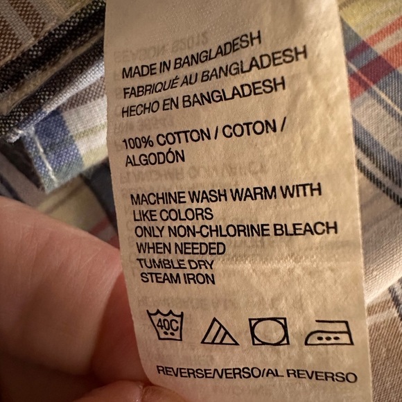 Lot of 2 Izod Flat Front Plaid Men's Golf Shorts Multicolor and Blue Size 38 - Picture 9 of 11